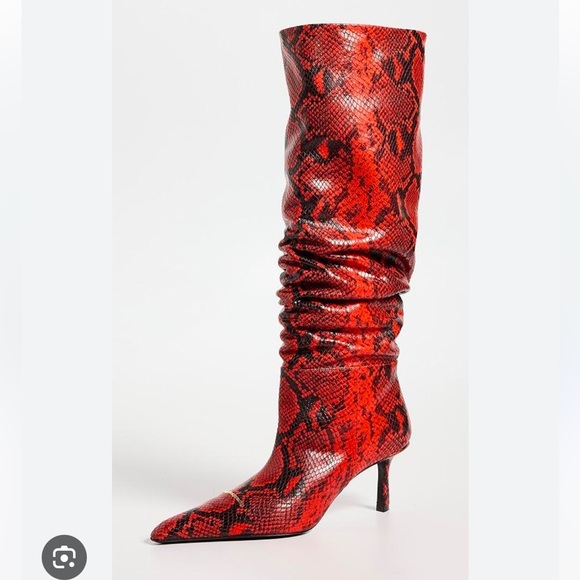 FINAL PRICE. Alexander Wang Red Snakeprint Boot - Picture 6 of 12